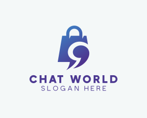 Shopping Chat App logo design