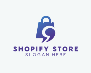 Shopping Chat App logo design