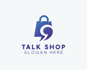 Shopping Chat App logo design