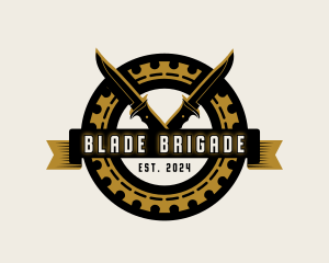 Armory Knife Blade logo design