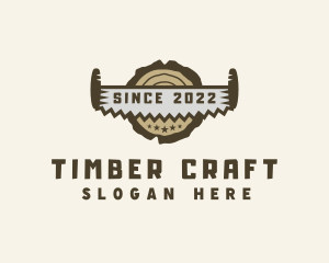 Lumber Thwart Saw Carpentry logo design