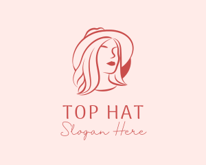 Hat Hair Woman logo design