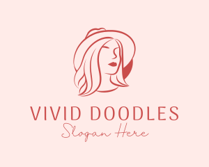 Hat Hair Woman logo design