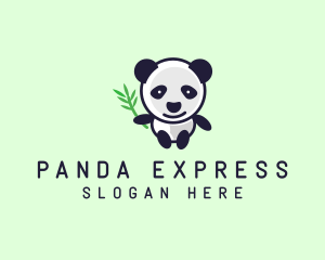 Bamboo Panda Bear logo design