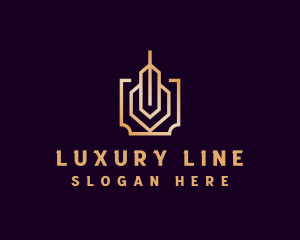 Luxury Real Estate Building logo design