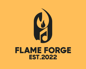 Flaming Music Studio  logo design