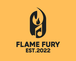 Flaming Music Studio  logo design