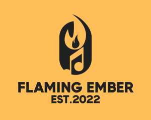 Flaming Music Studio  logo design