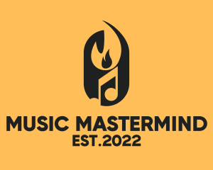 Flaming Music Studio  logo design