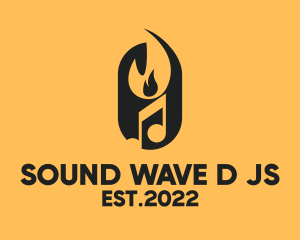 Flaming Music Studio  logo design