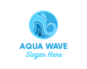 Ocean Wave Beach logo design