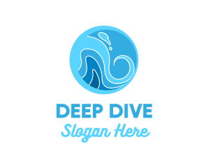 Ocean Wave Beach logo design