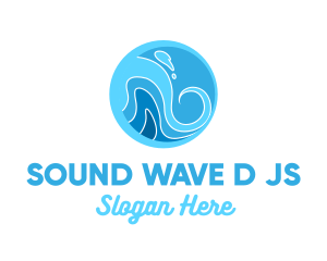 Ocean Wave Beach logo design