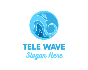 Ocean Wave Beach logo design