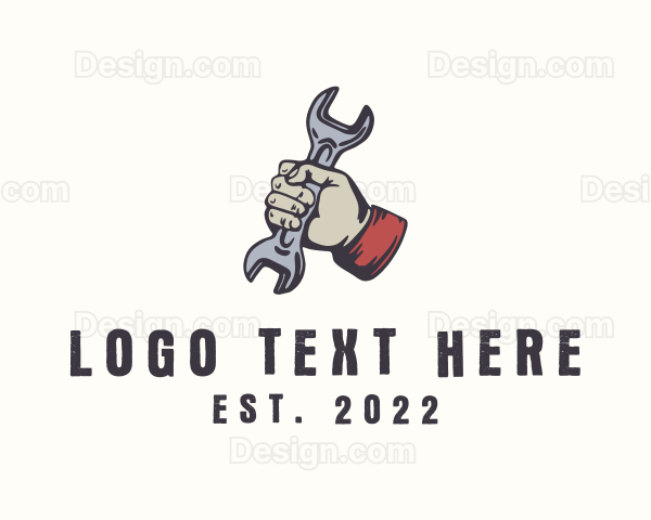 Wrench Repairman Tool Logo