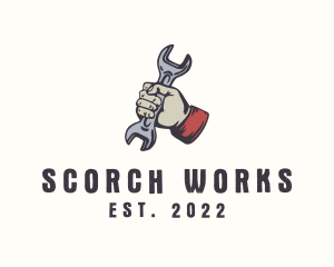 Wrench Repairman Tool logo design