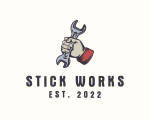 Wrench Repairman Tool logo design