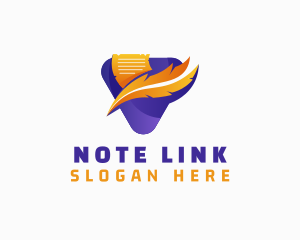 Feather Quill Notepad logo design