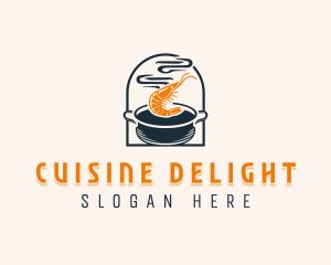 Prawn Soup Cooking logo design