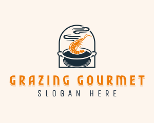 Prawn Soup Cooking logo design