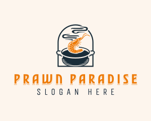 Prawn Soup Cooking logo design