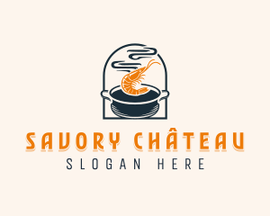 Prawn Soup Cooking logo design