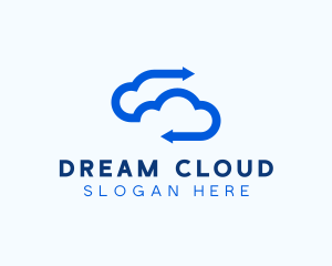 Cloud Tech Arrow logo design