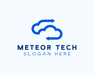 Cloud Tech Arrow logo design