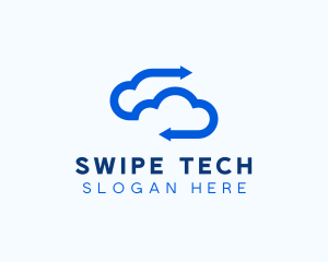 Cloud Tech Arrow logo design