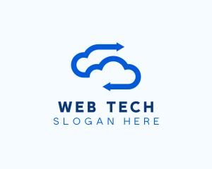 Cloud Tech Arrow logo design