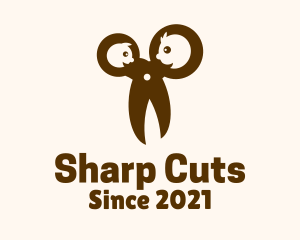 Kiddie Barber Scissors logo design