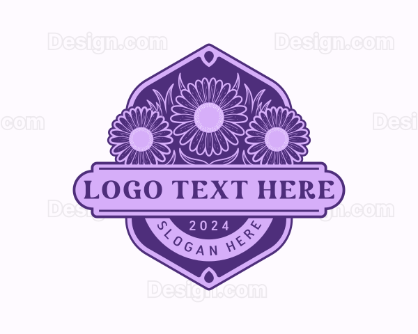 Floral Aster Flower Logo