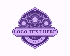 Floral Aster Flower logo