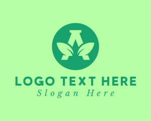 Organic Garden Leaf Letter A logo