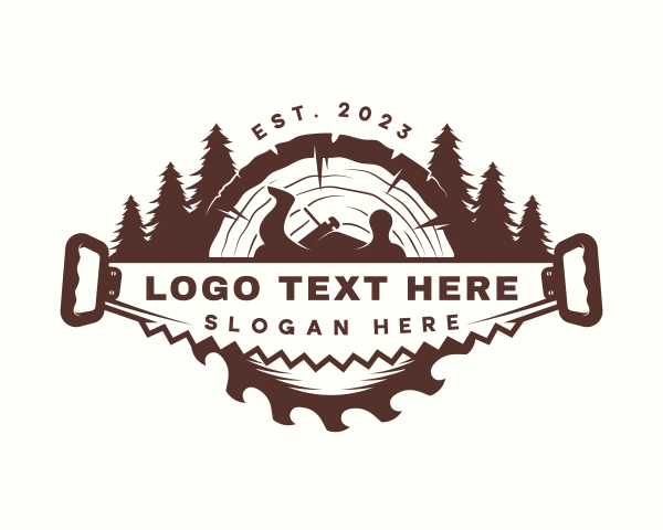 Woodcutting logo example 1