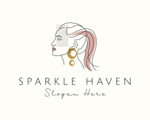 Woman Jewelry Stylist  logo design