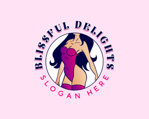 Burlesque Sexy Stripper logo design