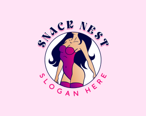 Burlesque Sexy Stripper logo design