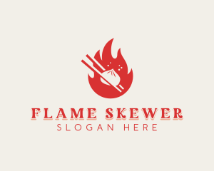 Flaming Dumplings Cuisine logo design