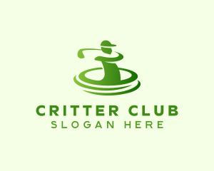 Golfer Golf Club logo design