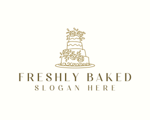 Baking Wedding Cake logo design