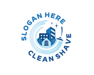 Clean Squilgee Housekeeper logo design