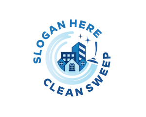 Clean Squilgee Housekeeper logo design