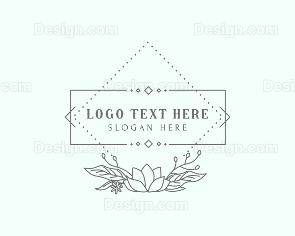 Gardening Flower Frame Logo