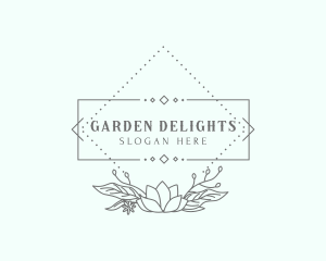 Gardening Flower Frame logo design