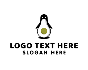 Avocado Fruit Penguin  logo