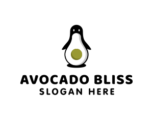 Avocado Fruit Penguin  logo