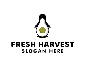 Avocado Fruit Penguin  logo