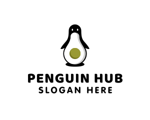 Avocado Fruit Penguin  logo
