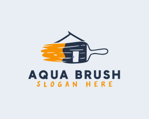 Paint House Brush logo design